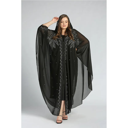 Abaya Chiffon Hooded