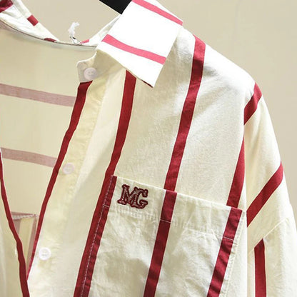 Letter Embroidered Shirt