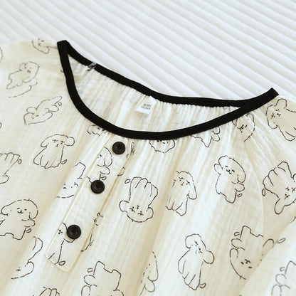 cartoon dress 100% Cotton Long Sleeve