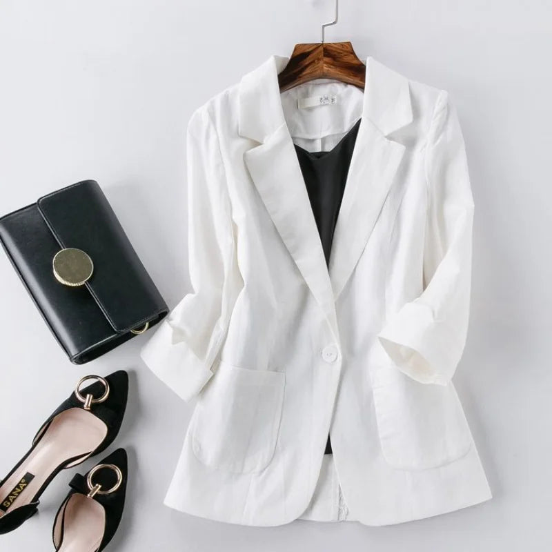 Cotton Linen Blazer