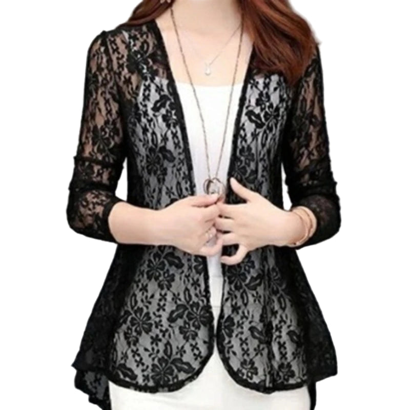 Blouse Boho Tops Lace Chiffon