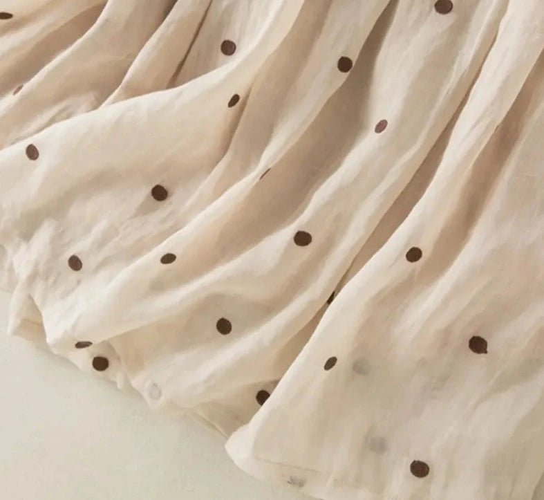 Polka Dot Print Linen