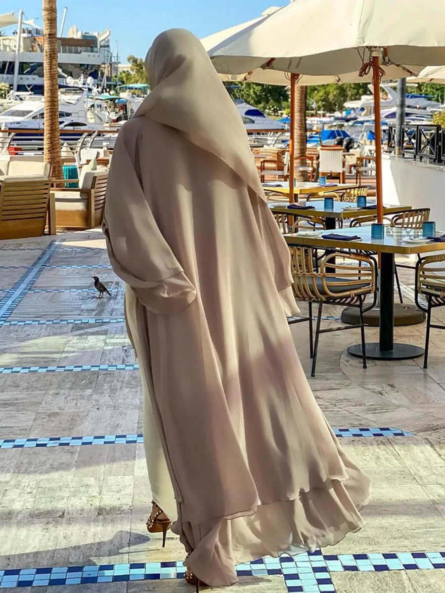 Chiffon Kaftan Open Abaya