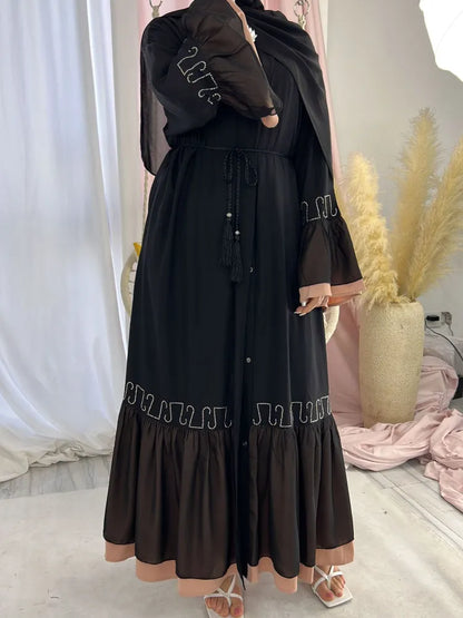 Lace Abaya Black