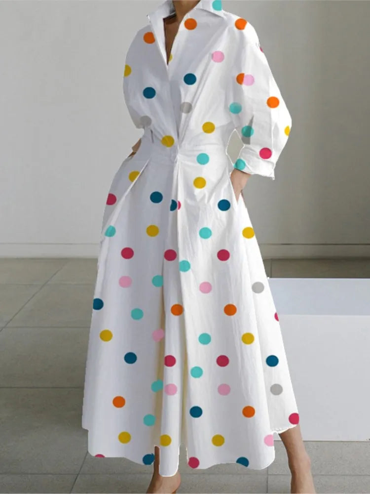 Dot Print Elegant Maxi