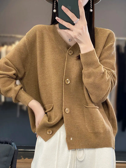 Sweater Women V-neck Top