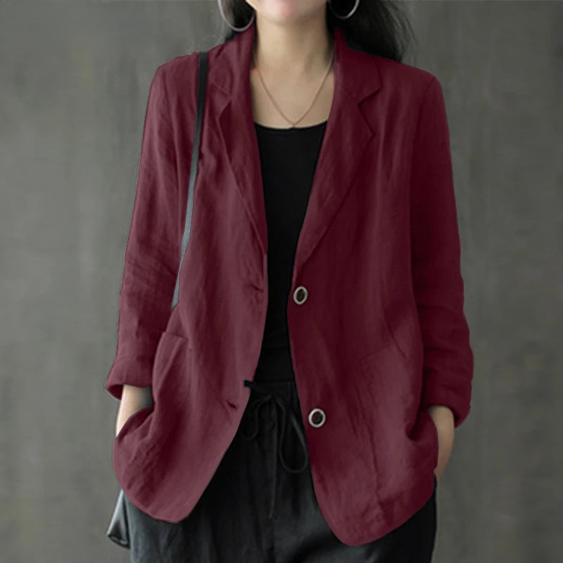 Blazer Casual  Cotton Linen