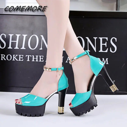 Peep Toe Platform High Heels Pumps Elegant Luxury Woman Shoes 2023 Casual Sandals Wedding Shoes Sandalia Women's Summer Footwear