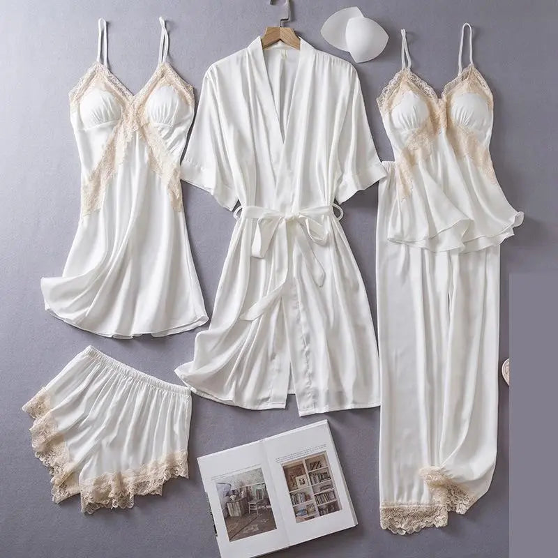 Sleepwear set5 Piece Set Satin