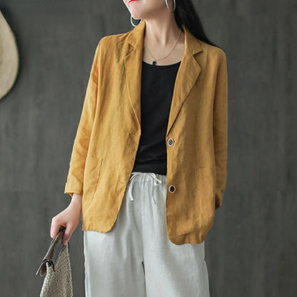 Blazer Casual  Cotton Linen