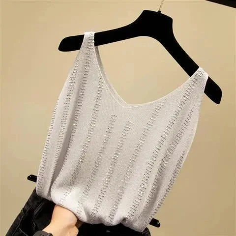 Rhinestones Tank Top