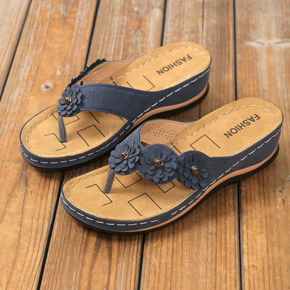 Flower Décor Thong Sandals