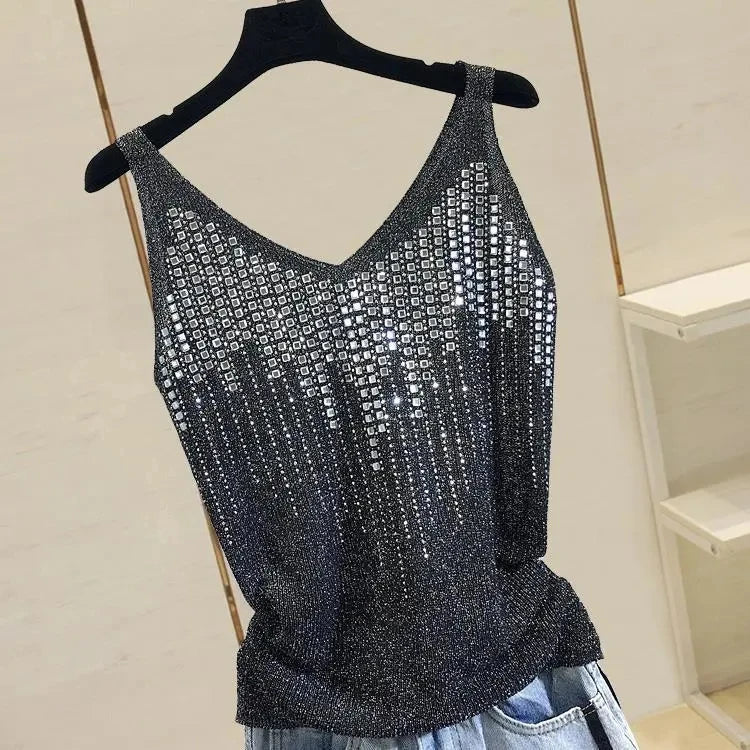 Rhinestones Tank Top