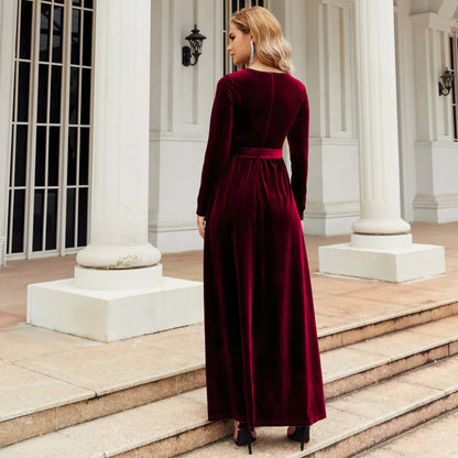 Elegant Red Velvet dress