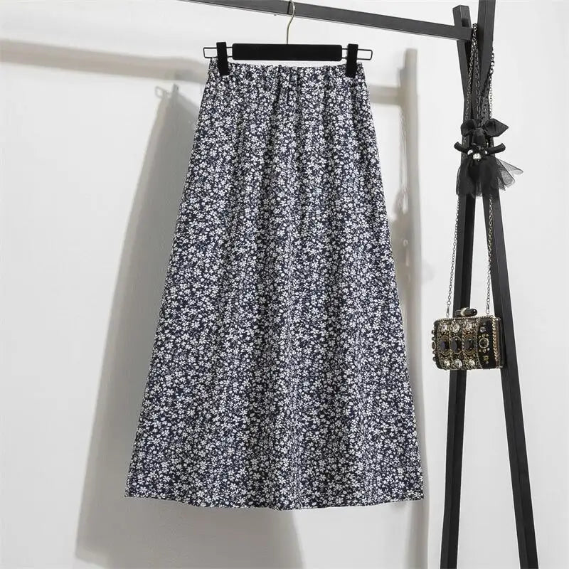 Chiffon skirt Casual Floral Printed