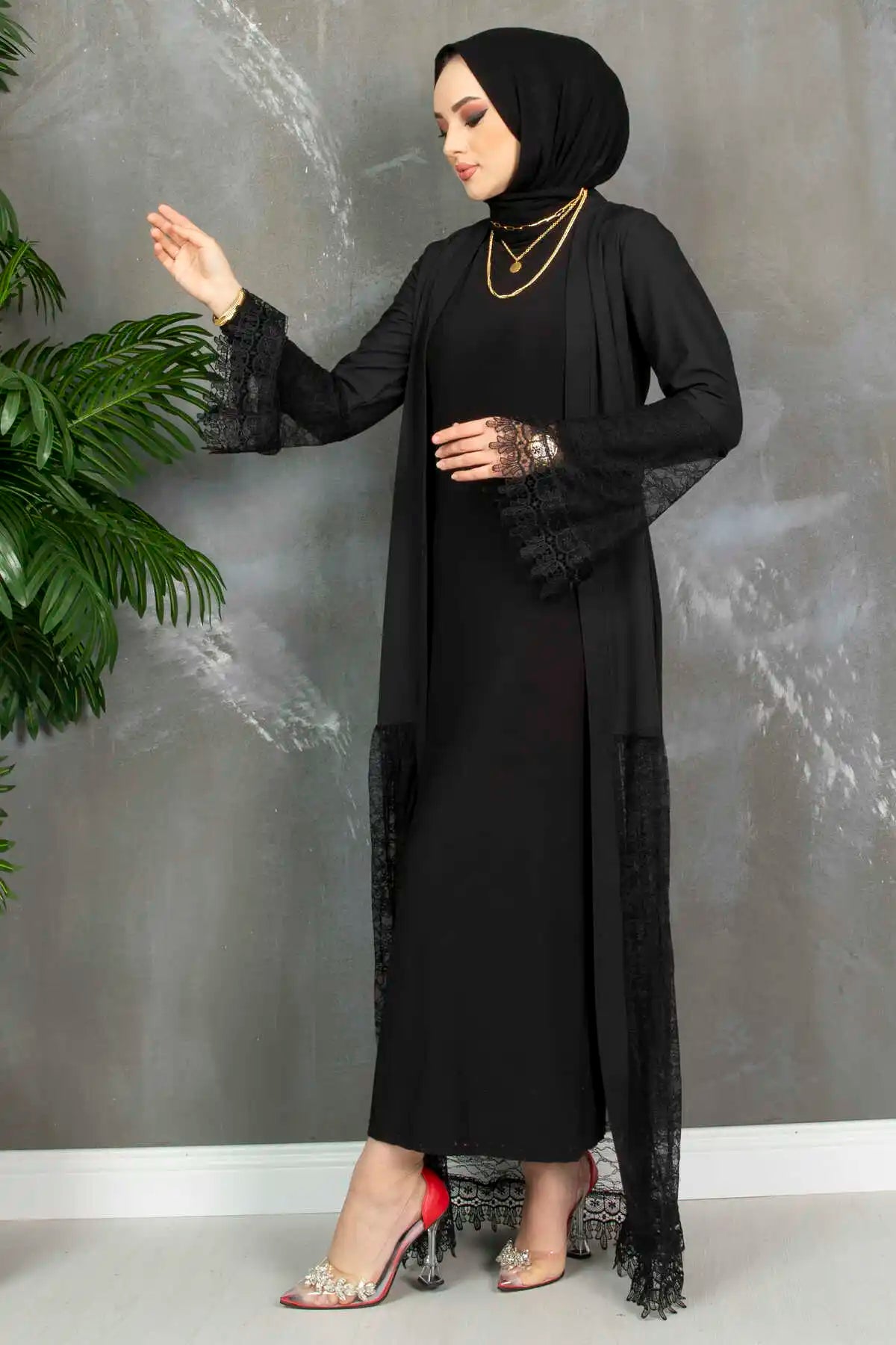 Lace Black Abayas